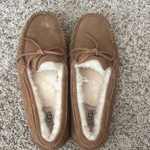 UGG Chestnut Suede Moccasin Slippers